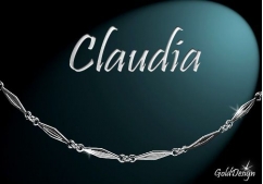 Claudia - náramek rhodium